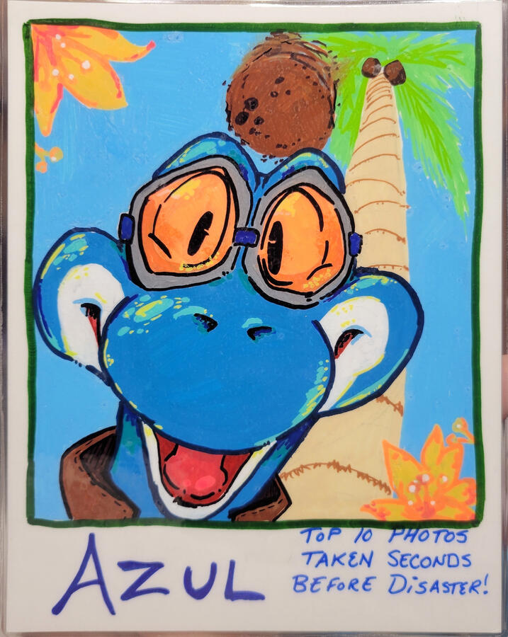 Anthro New England '25 Polaroid-Style Character badge