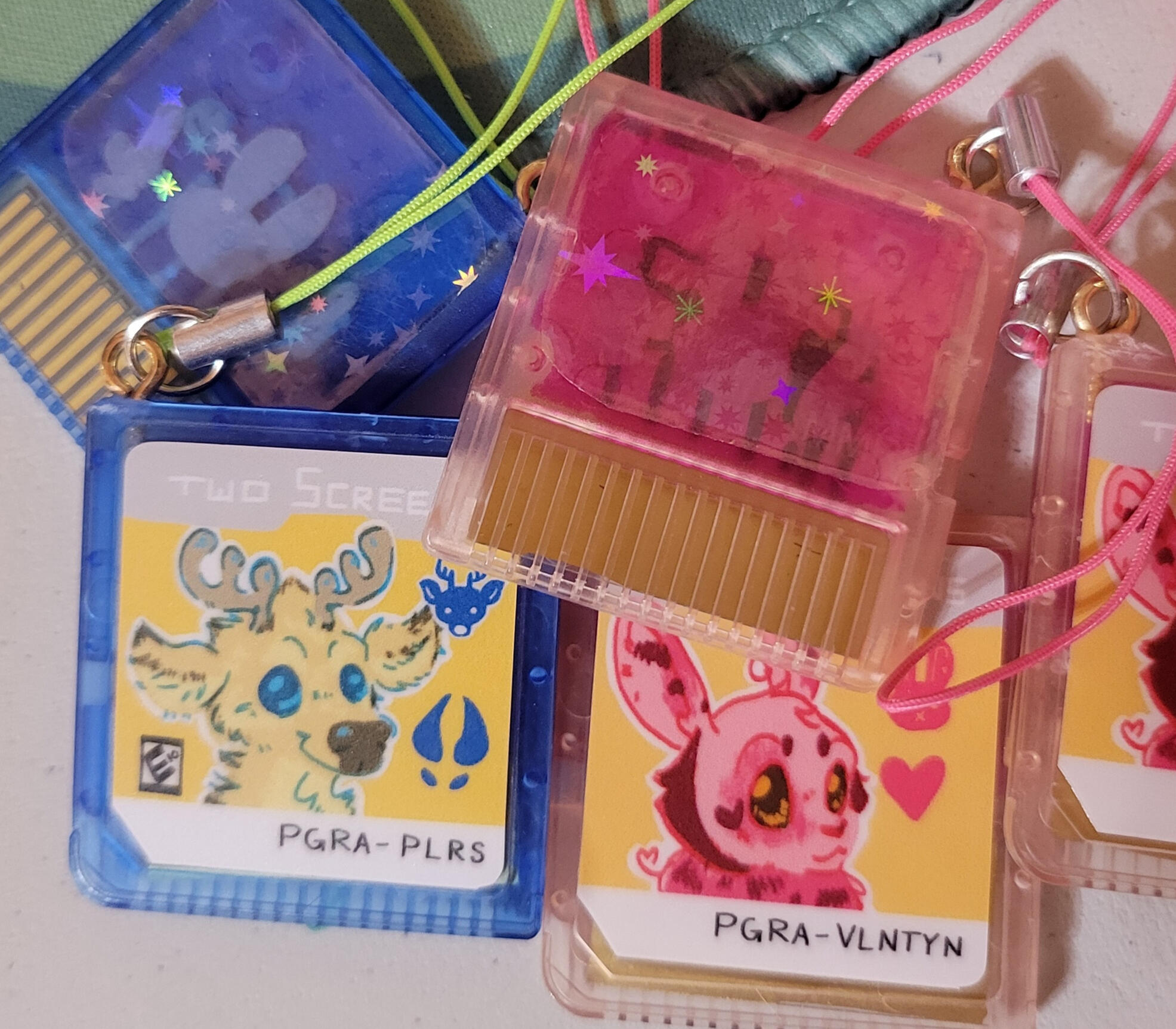 Stickers on Chip Charms, layers in Krita broken down in video