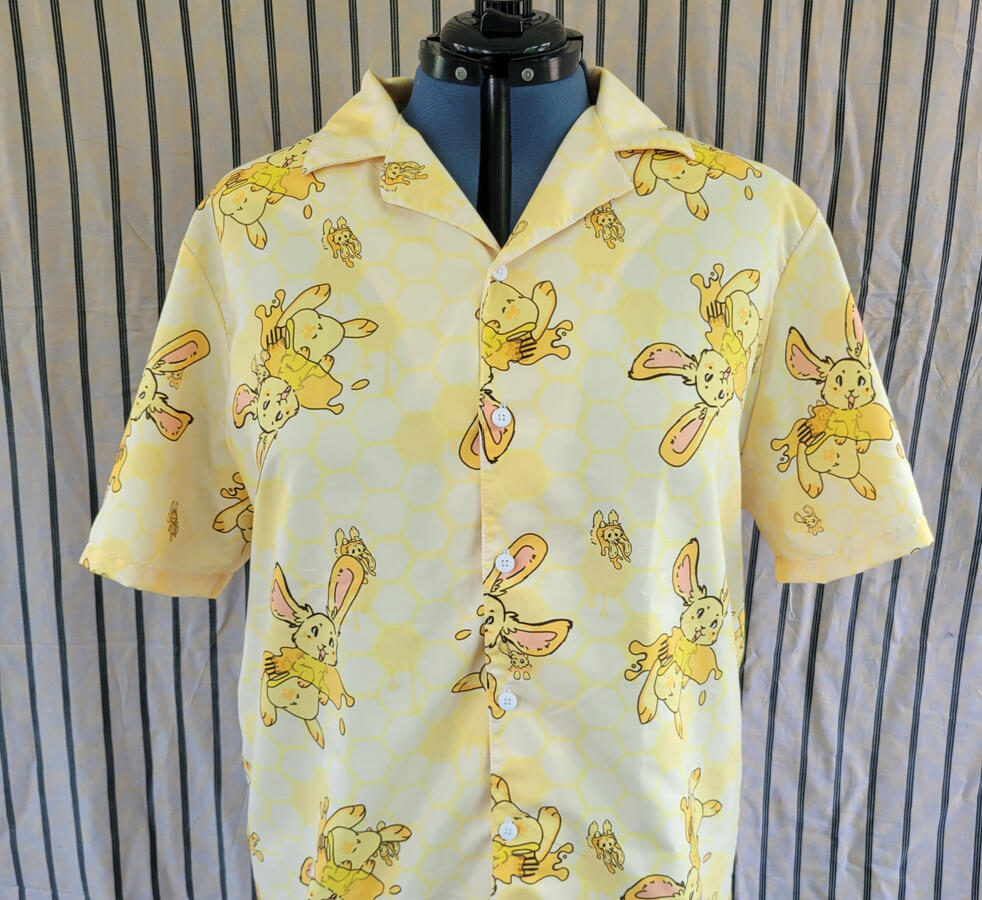"Honey Bunny" button-downs, available in 2XS thru 6XL